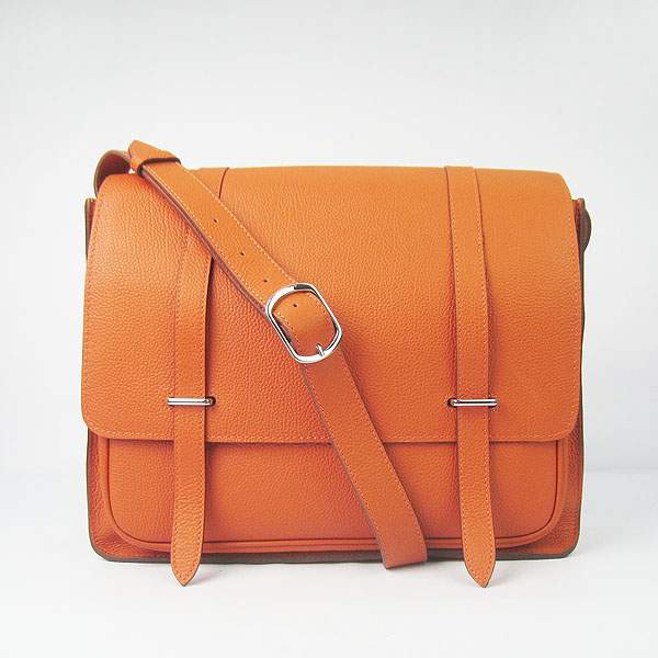 Herme High Quality s Steve Messenger Bag Orange